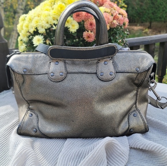 Coach Rhyder metallic brass/gold leather satchel - Picture 11 of 15